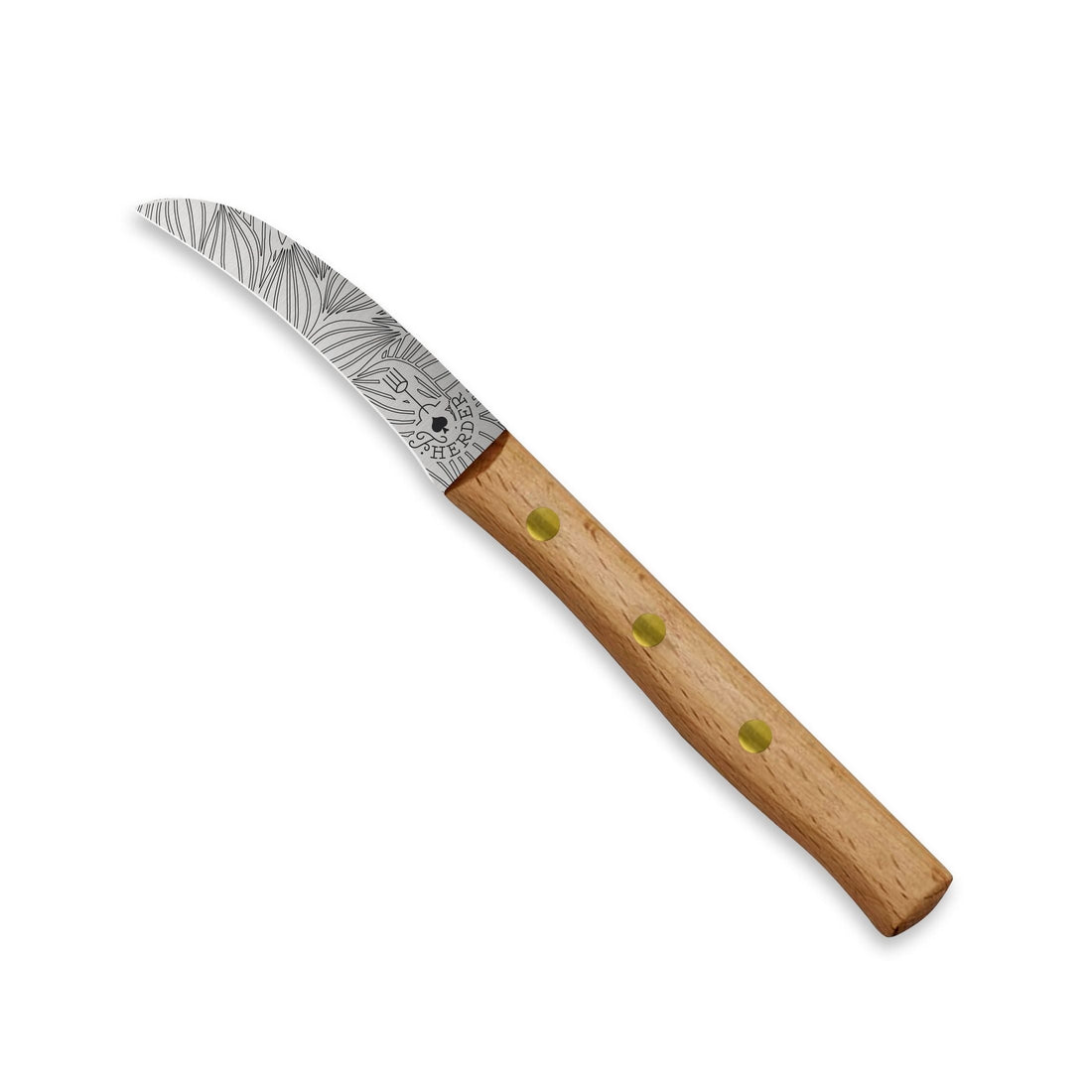 Zöppken Style Schälmesser mit Hohler Wate – Solinger Küchenmesser mit Holzgriff