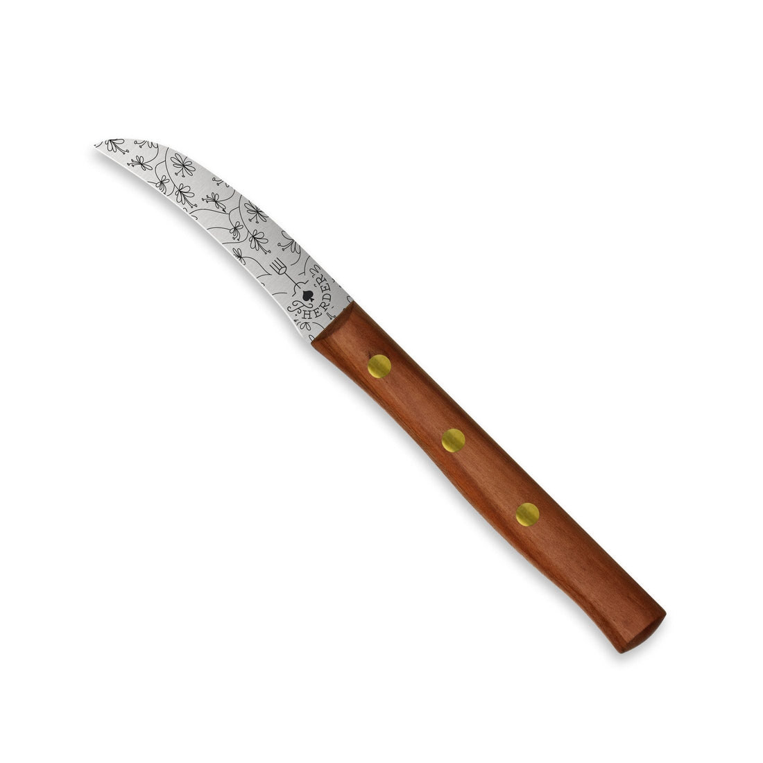 Zöppken Style Schälmesser mit Hohler Wate – Solinger Küchenmesser mit Holzgriff