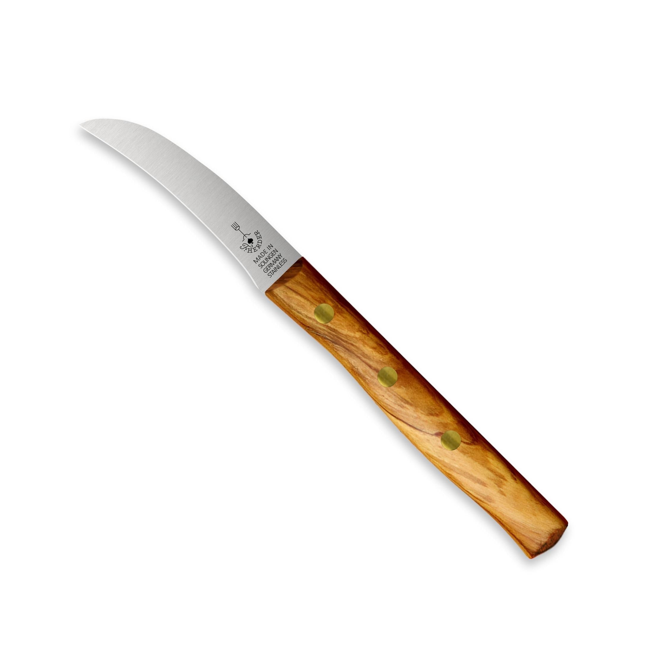 Zöppken Style Schälmesser mit Hohler Wate – Solinger Küchenmesser mit Holzgriff