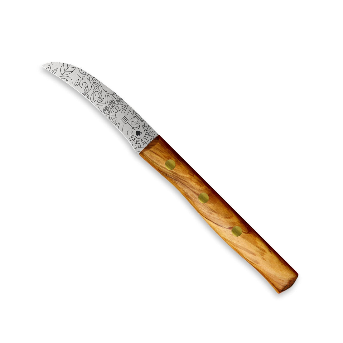 Zöppken Style Schälmesser mit Hohler Wate – Solinger Küchenmesser mit Holzgriff