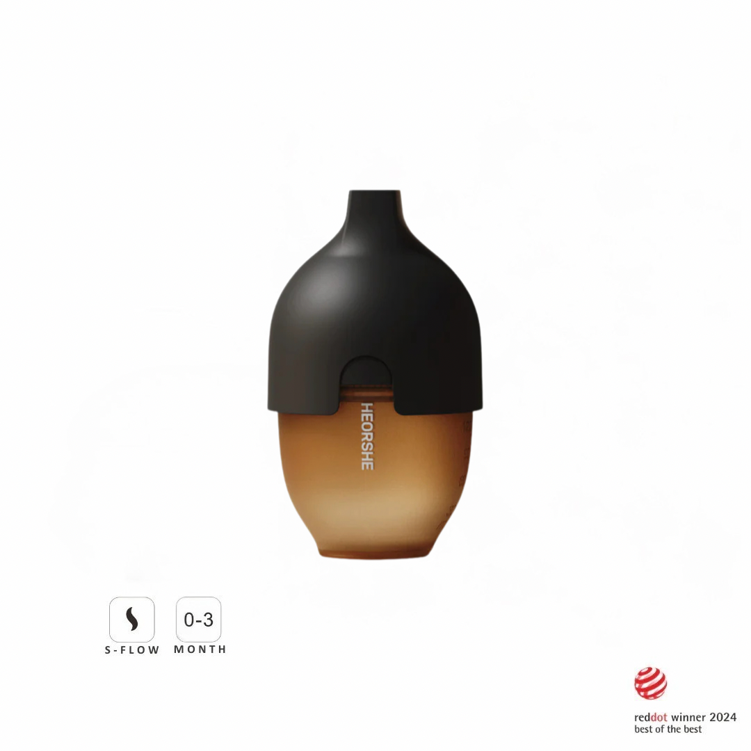 Ultra Wide Neck Baby Bottle 160ml (Schwarz)