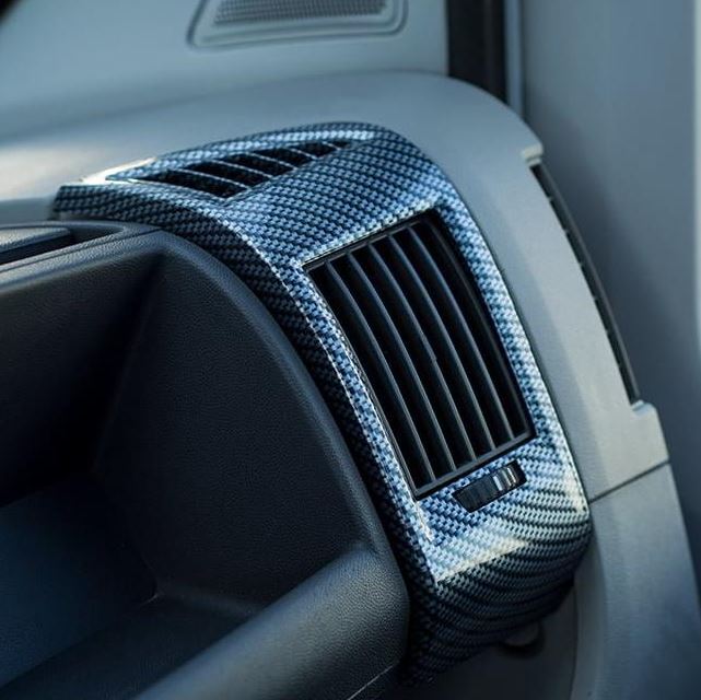 For Opel Movano Dashboard Air Vent (Silver Carbon)