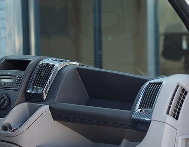 For Opel Movano Dashboard Air Vent (Silver Carbon)