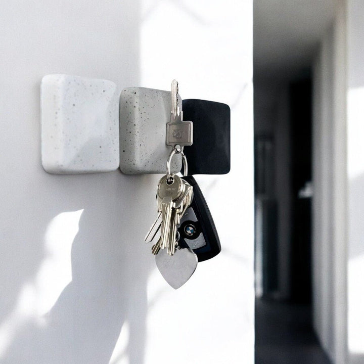 Magnetischer Schlüsselhalter HAMO (3er Set) – extra starke Magnete für Schlüsselringe, modernes Design für Flur & Eingang