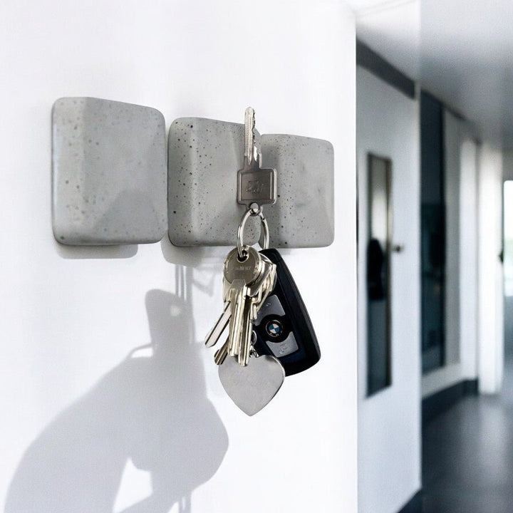 Magnetischer Schlüsselhalter HAMO (3er Set) – extra starke Magnete für Schlüsselringe, modernes Design für Flur & Eingang