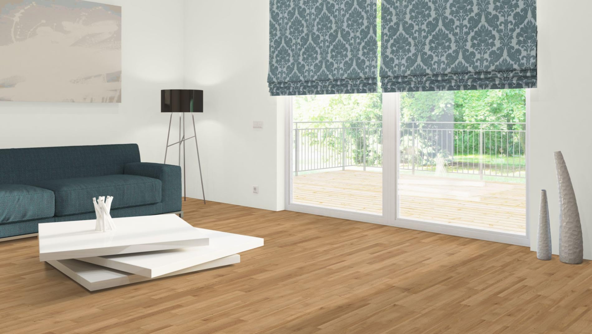 Stabparkett Eiche Naturell 10 x 70 x 500mm roh - Hochwertiges Parkett aus Eichenholz