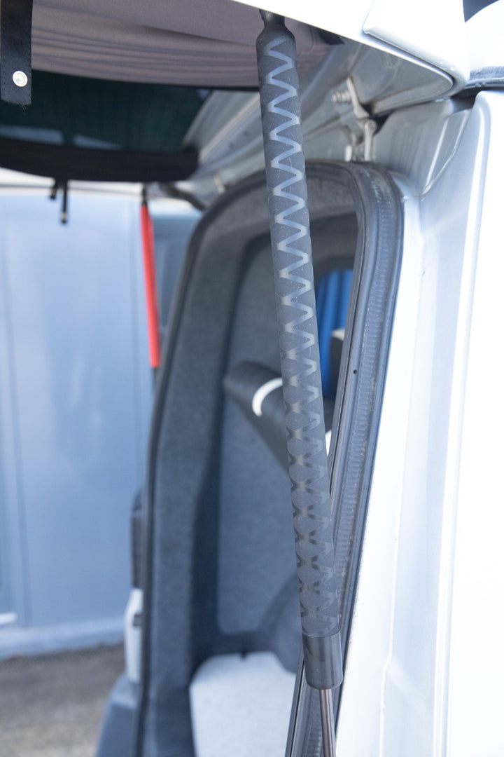 For VW T5, T5.1, T6 Tailgate Elevation Roof Gas Struts Styling Covers (Cross Pattern)