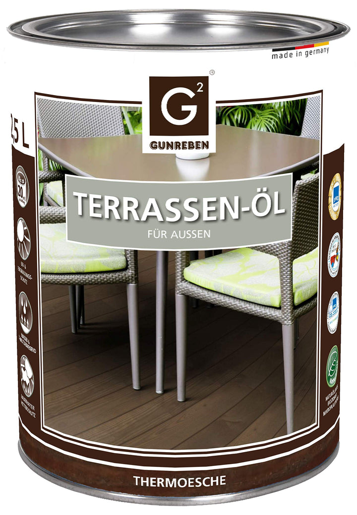 G2 Terrassen-Öl - Gebinde: 2,5 L - Thermoesche