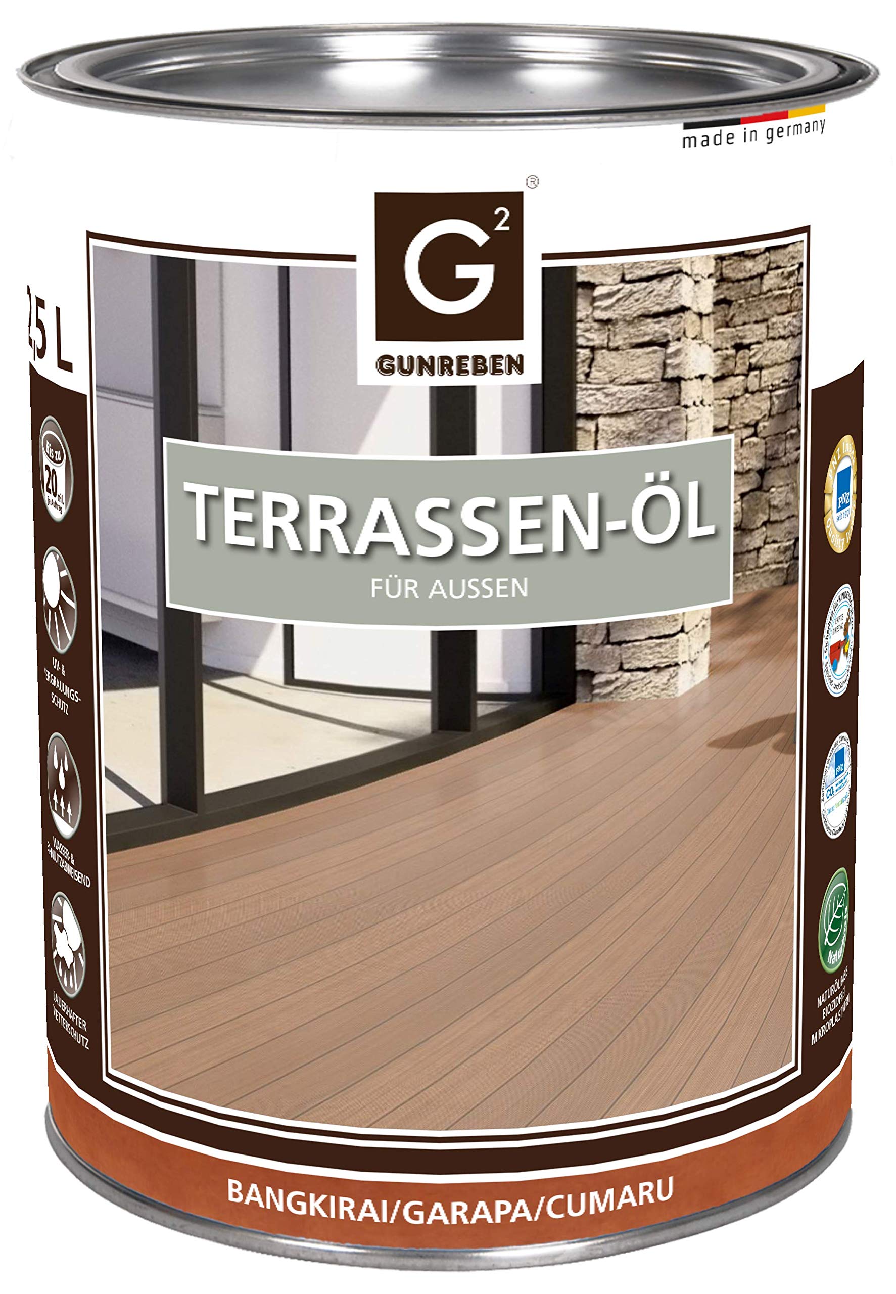 G2 Terrassen-Öl - Gebinde: 2,5 L - Bangkirai | Cumaru | Garapa