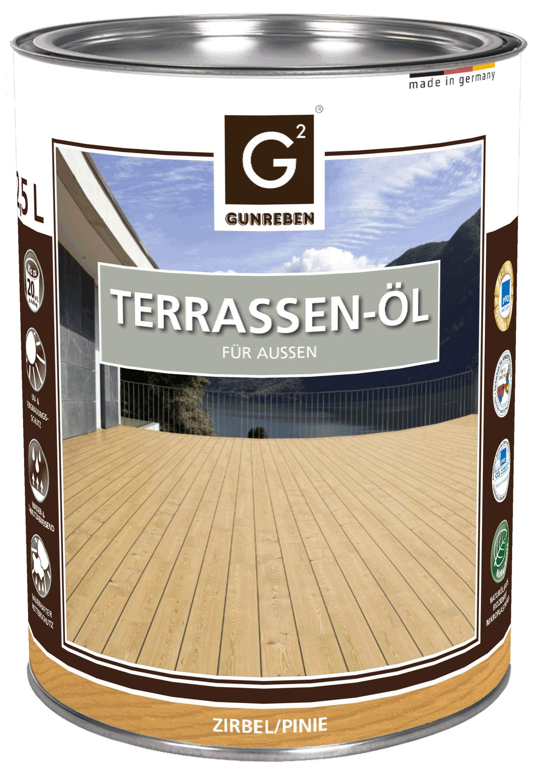 G2 Terrassen-Öl - Gebinde: 2,5 L - farblos