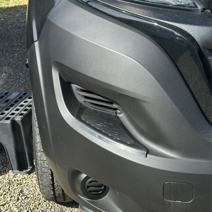 For Fiat Ducato Front Bumper Foot Plate Protectors – Black, Set of 2 | Van-X