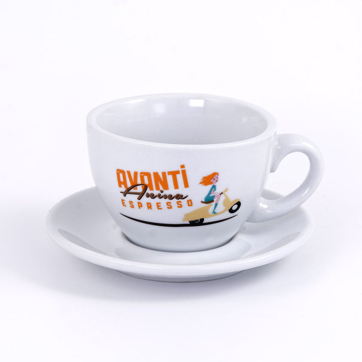 AVANTI Milchkaffeetasse „ANINA“ – 2er Set inkl. Untertassen, 290 ml, dickwandig & robust