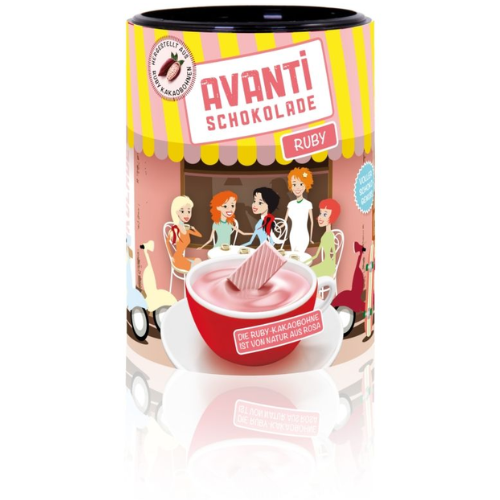 AVANTI Trinkschokolade Ruby – 400 g Dose, fruchtig-säuerlicher Kakao mit Ruby-Schokolade (heiß & aufschäumbar)