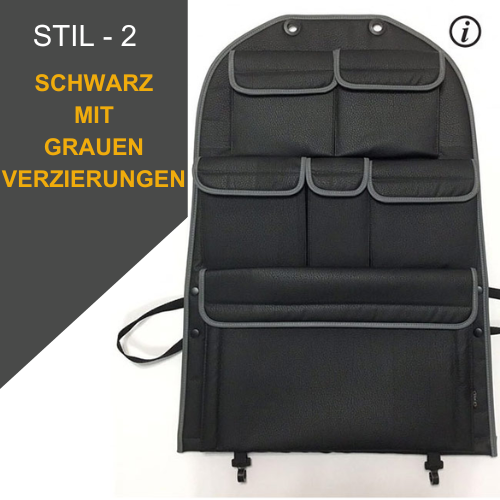 Mercedes Vito Sitzrücken-Organizer für Einzelsitz & Captain’s Seat – Kunstleder, 6 Taschen, handgenäht