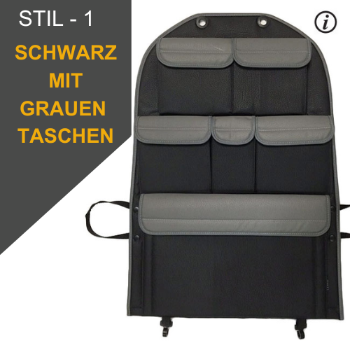 Mercedes Vito Sitzrücken-Organizer für Einzelsitz & Captain’s Seat – Kunstleder, 6 Taschen, handgenäht