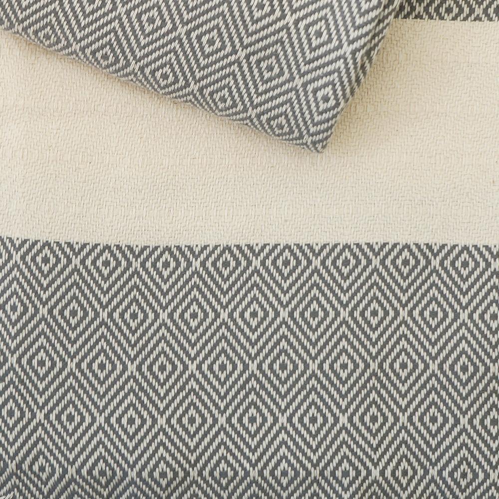 Hamamtuch Charlotte dunkelgrau - handgewebt