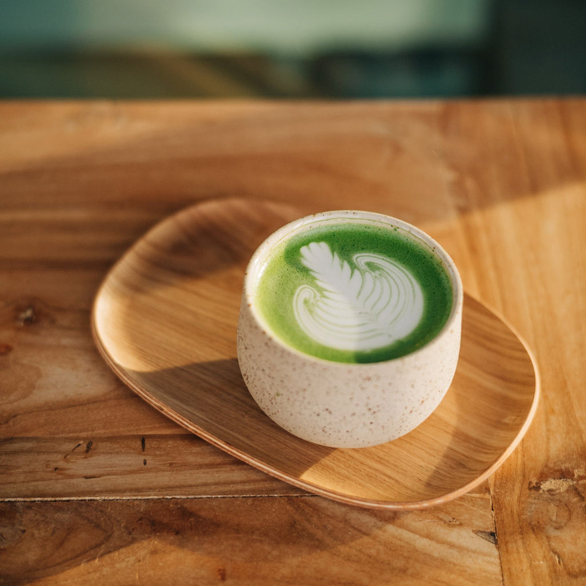 Ocha Teetasse mit Spots – handgemachte Matcha Tasse aus Keramik, 325 ml, beige gesprenkelt (Mannheim)