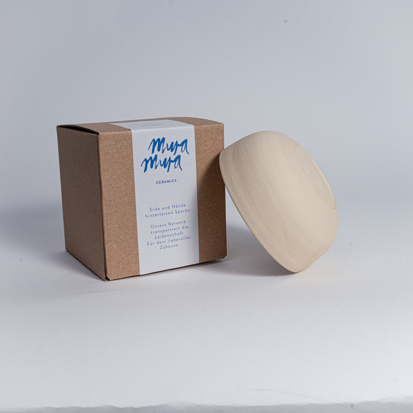 KUMO Cappuccino Tasse Beige – handgemachte Keramik aus Steinzeug, 220 ml, unglasiert außen & glasiert innen (Mannheim)