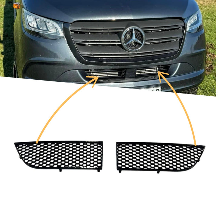 For Mercedes Sprinter 907 Front Bumper Honeycomb Mesh Grilles – Set of 2 - Van-X