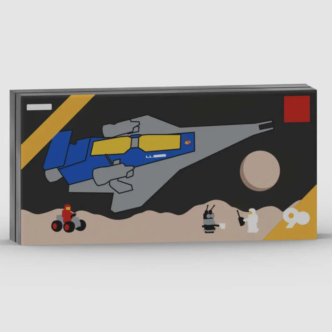 "Set" 2x4 Tile "SPACESHIP"
