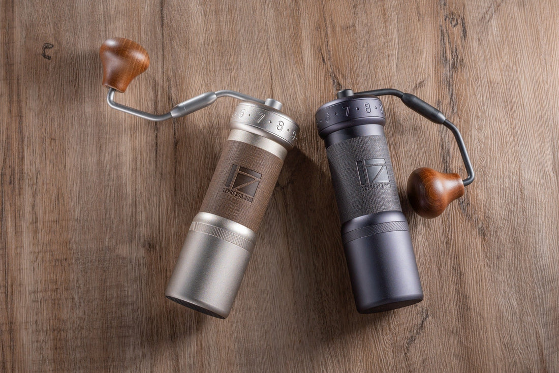1Zpresso K-Ultra Manual Coffee Grinder – Silver & Iron Grey