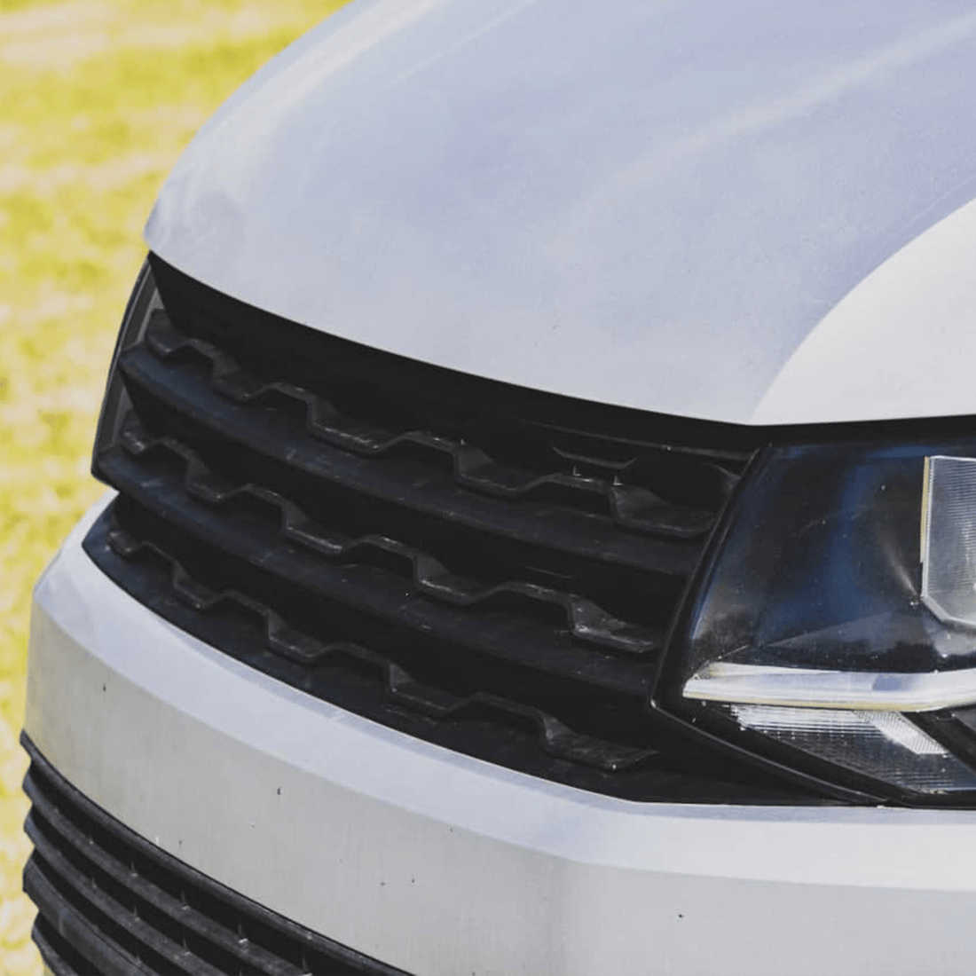For VW T6 R-Line Front Grille (2 in 1) Badged/Badgeless - Matte Black