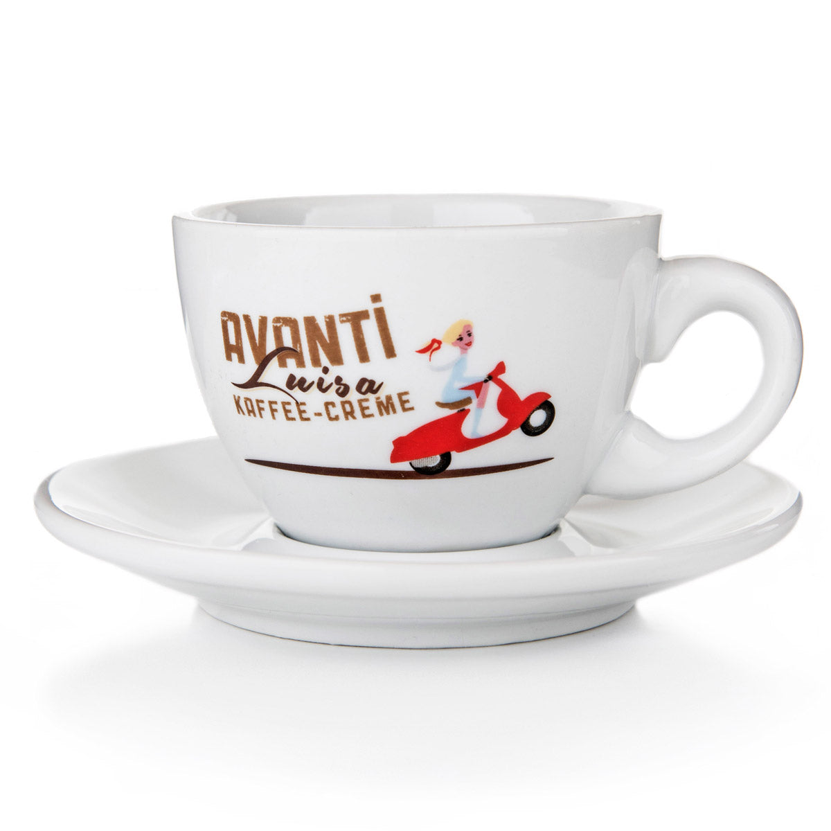 AVANTI Cappuccinotasse „LUISA“ – 2er Set inkl. Untertassen, 180 ml, dickwandig & robust
