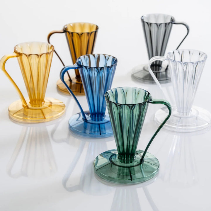 CAFEC Tritan Flower Dripper Deep 27 – Wissenschaftlich entwickelter Kaffeefilter mit 27° Winkel, BPA-frei, für Perfekte Einzeltassen-Zubereitung