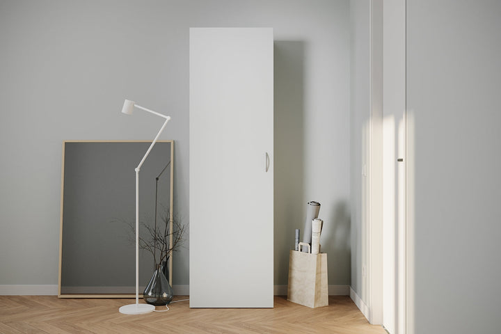 GEBA SlimSpace Systemschrank 60 cm – platzsparender Ankleideschrank in Weiß matt (Made in Germany)