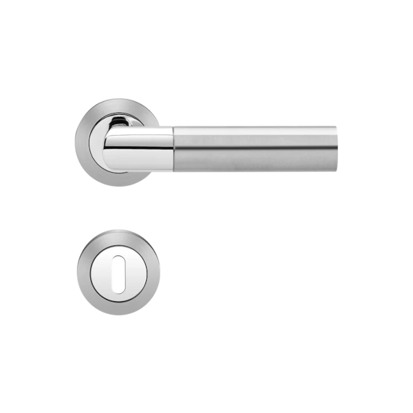 Karcher Design Drückergarnitur | Oregon ER 48 | Edelstahl poliert / Edelstahl matt | BB-Ausführung