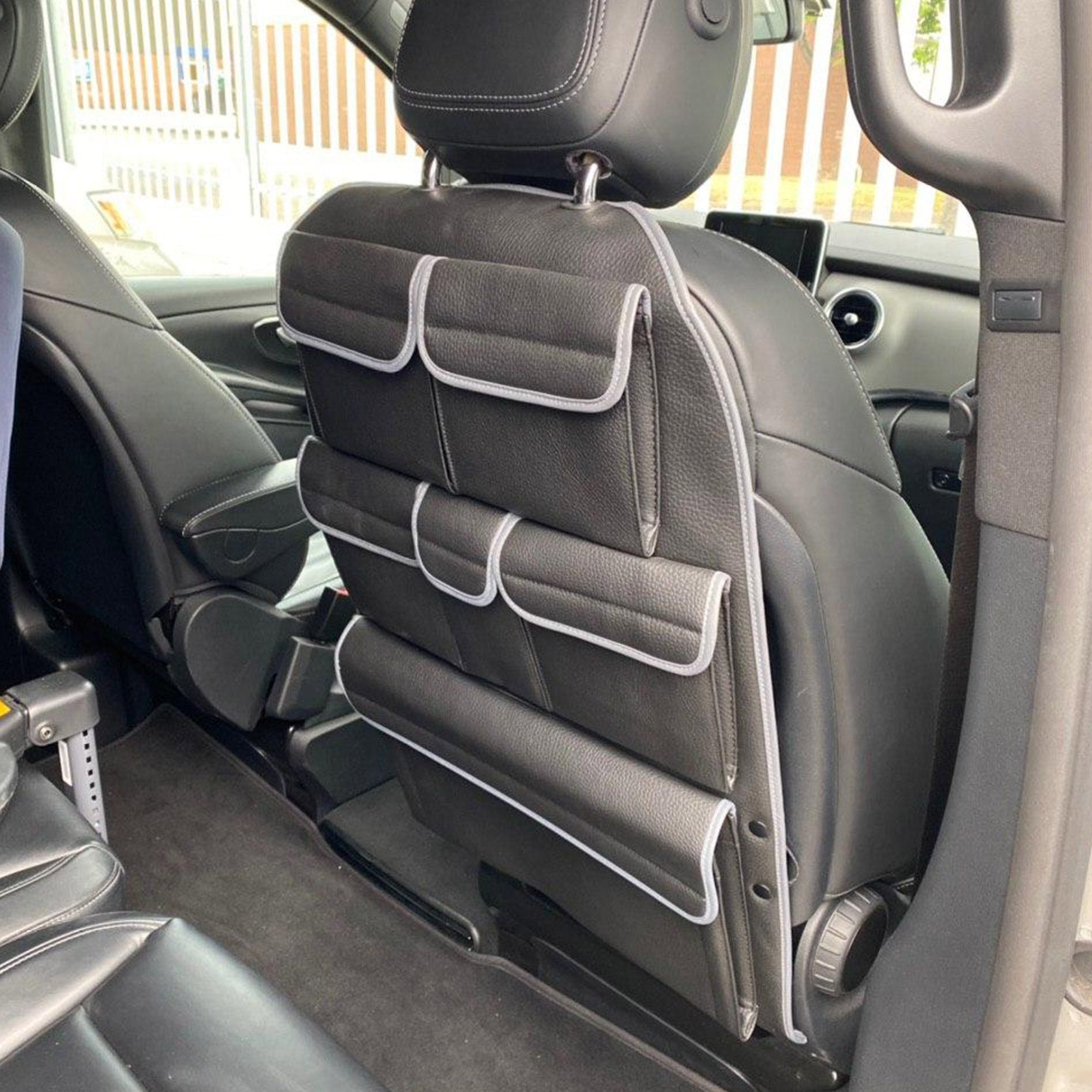 Mercedes Vito Sitzrücken-Organizer für Einzelsitz & Captain’s Seat – Kunstleder, 6 Taschen, handgenäht