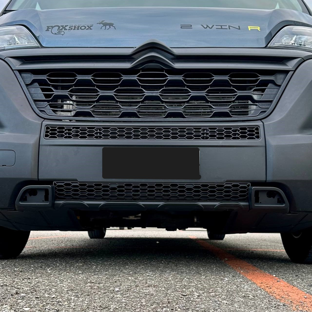 Fiat Ducato Untere Stoßstangen-Grill Wabengitter (Honeycomb) – Matt Schwarz, ABS, Direkt-Ersatz