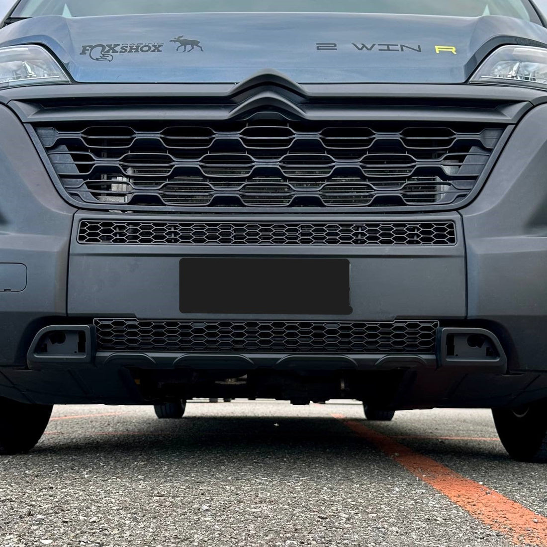 Fiat Ducato Untere Stoßstangen-Grill Wabengitter (Honeycomb) – Matt Schwarz, ABS, Direkt-Ersatz