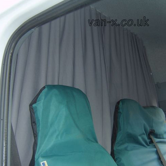 Peugeot Boxer Maxi-Cab Trennvorhang Kit – Cab Divider Curtain, Privacy Vorhang inkl. Alu-Schienen, 3 Farben
