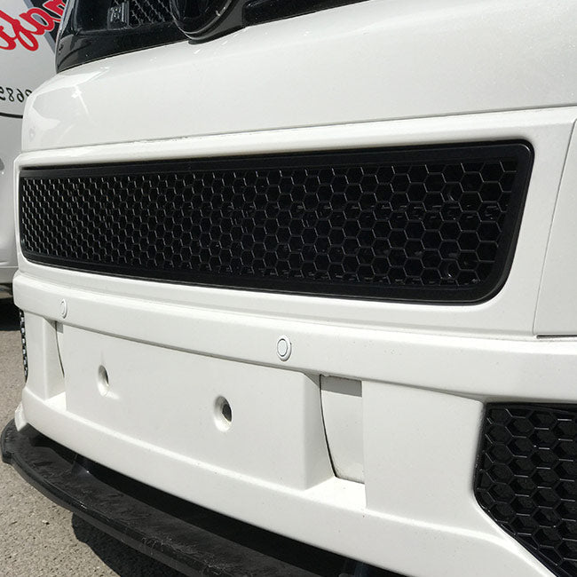 VW T5.1 Honeycomb Stoßstangen-Grill Matt Schwarz – Front Bumper Mesh aus ABS, lackierbar, ready to fit