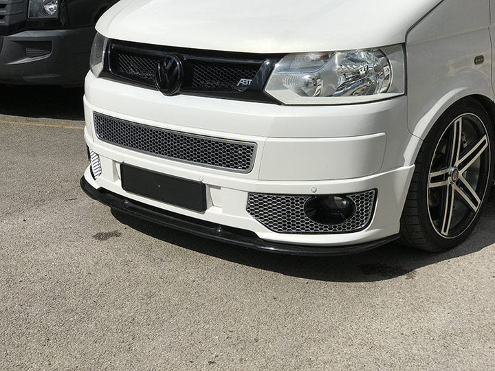VW T5.1 Honeycomb Stoßstangen-Grill Matt Schwarz – Front Bumper Mesh aus ABS, lackierbar, ready to fit