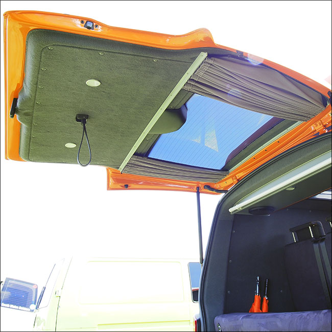 For VW Volkswagen T6 Premium 1 x Tailgate Window Curtain Van-X