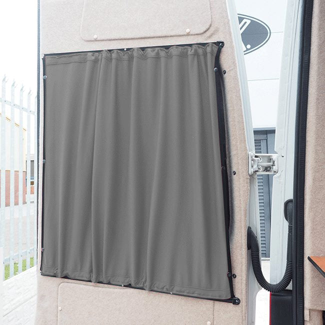 VW Crafter Premium Hecktürfenster Vorhang-Set (Barn Doors) – Blackout Curtain Kit 2-in-1 inkl. Montageset