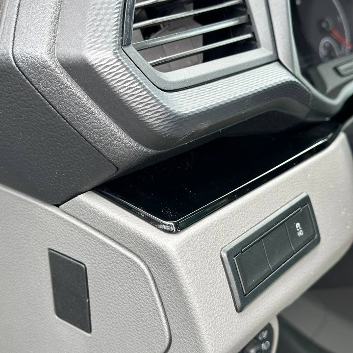 For VW T6.1 Transporter Dashboard Upgrade Van-X – Premium 4-Piece Gloss Black Lower Dash Trim & Door Card Set