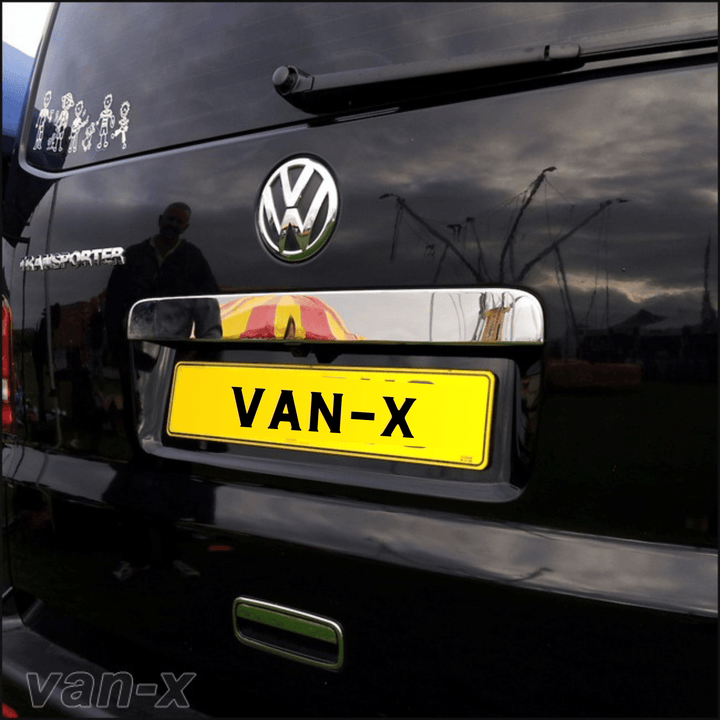 For VW T5 Transporter Tailgate Only Number Plate Trim Stainless Steel