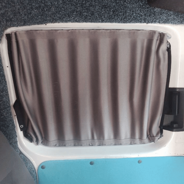 For VW Caddy Van Conversion Premium Curtains Van-X - Black/Grey